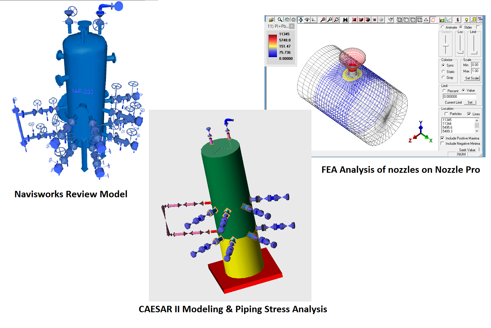 Piping Stress Analysis & FEA using CAESAR II and Nozzle Pro