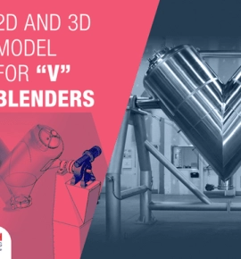 3D Modeling and 2D Fabrication Drawings Of V Blender using Autodesk Inventor