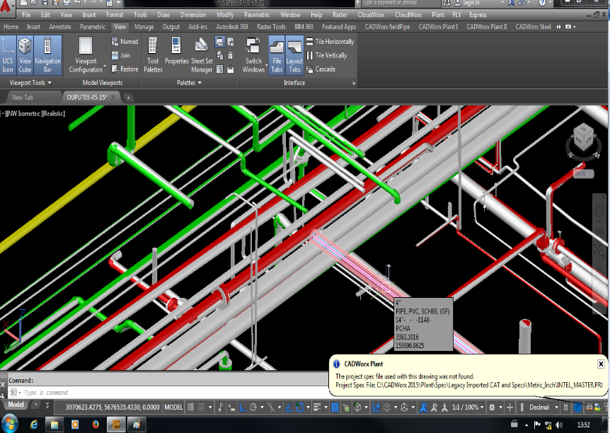 3D model on CADWorx