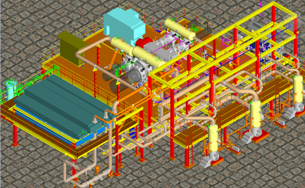 MultiStage Gas Compressor Piping Detailed Engineering & 3D Modeling