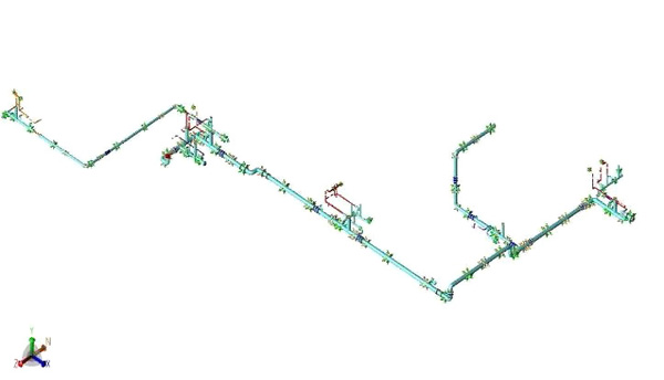 Cryogenic system pipe stress analysis