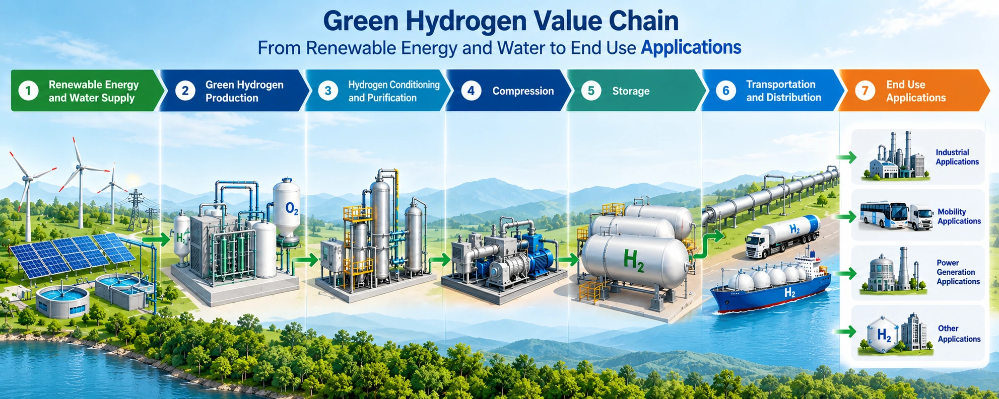 Green Hydrogen Value Chain Diagram