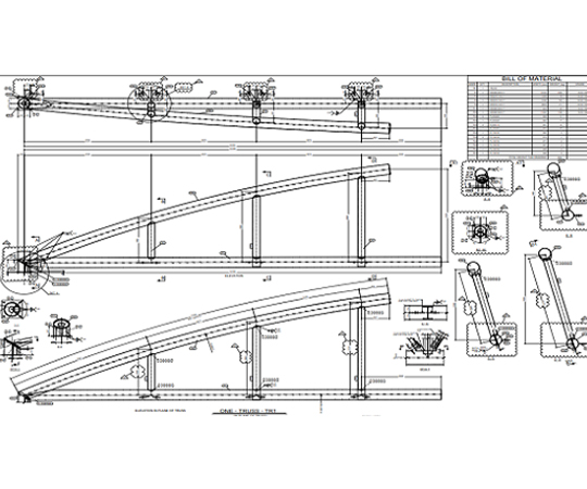3D Modeling of Pedestrian Crossing Bridge Assembly Drawing