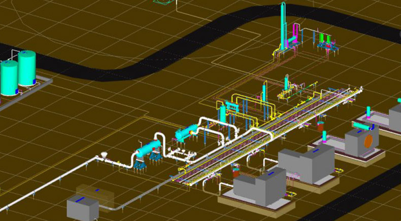 Piping 3D Modeling of Compressor Station