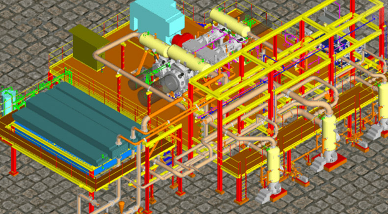 Piping Detailed Engineering & 3D Modeling for a Multi-Stage Gas Compressor