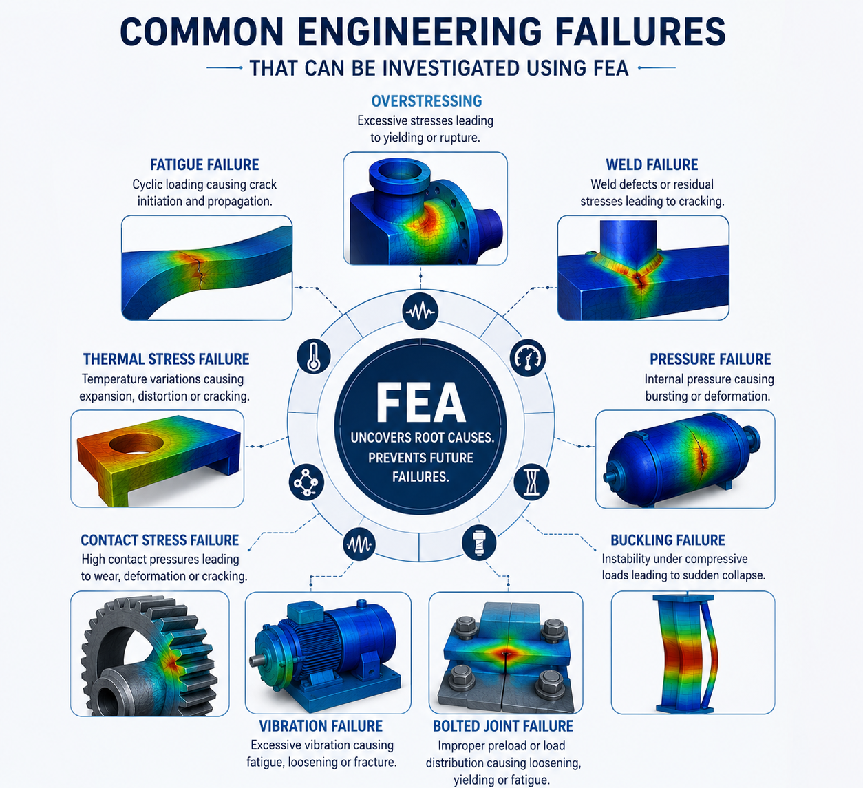 Common Engineering Failures FEA Can Investigate