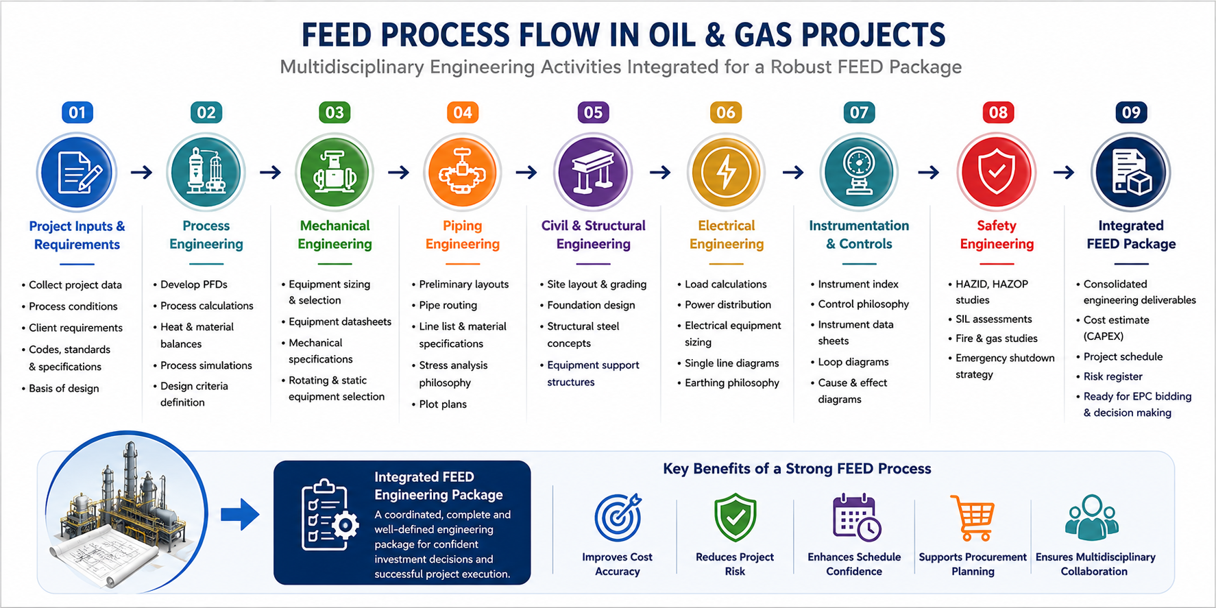 Front End Engineering Design Activities In Oil and Gas Industry