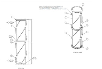 Fabrication Drawing of Exhaust Stack & Blower Inlet Duct