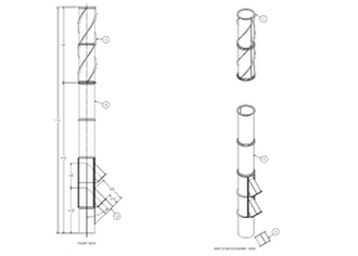 Industrial Exhaust Stack Fabrication Drawing
